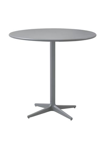 Cane-line - Puutarhapöytä - Drop Cafe Table Ø80 - Frame: Light Grey / Tabletop: Lava Grey