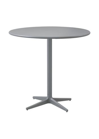 Cane-line - Puutarhapöytä - Drop Cafe Table Ø80 - Frame: Light Grey / Tabletop: Light Grey