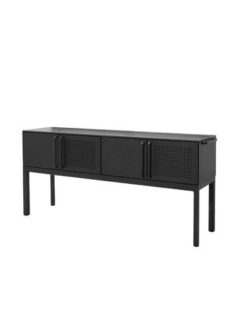 Cane-line - Table - Drop kitchen main module incl. 3 shelves - Frame: Lava Grey Aluminum / Tabletop: Black Fossil Ceramic