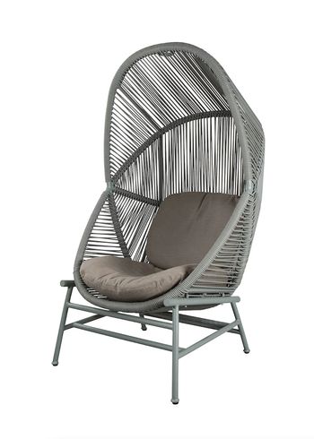Cane-line - Hängande stol - Hive Hanging Chair - Seat: Dusty Green, Aluminium / Frame: Dusty Green, Aluminium / Cushion: Taupe, Cane-line AirTouch