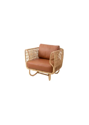 Cane-line - Stolsdyna - Cushion set for Nest Lounge Chair - Indoor - Cognac - Leather