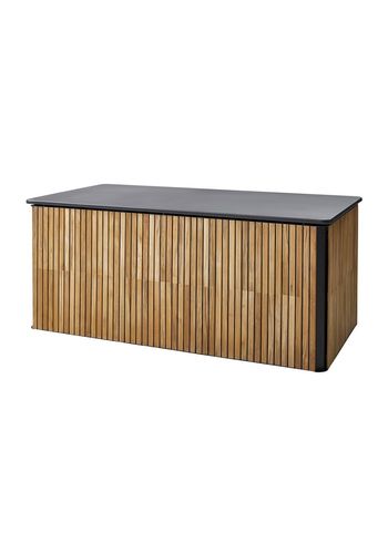 Cane-line - Cushion Box - Combine Cushion Box - Teak w/Lava grey aluminium - Large