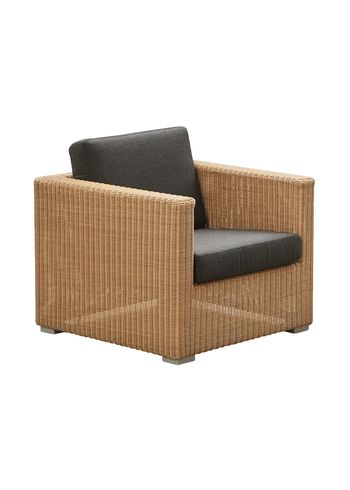 Cane-line - Lounge stoel - Chester Lounge Chair - Frame: Cane-line Weave, Natural / Cushion: Cane-line Natté, Black