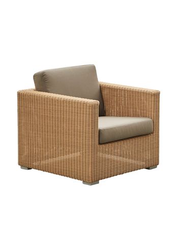 Cane-line - Armchair - Chester Lounge Chair - Frame: Cane-line Weave, Natural / Cushion: Cane-line Natté, Taupe