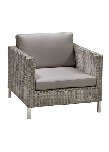 Cane-line - Lounge stoel - Connect Lounge Chair 5499T - Chair: Cane-line Weave / Cushion: Taupe Cane-line Natté
