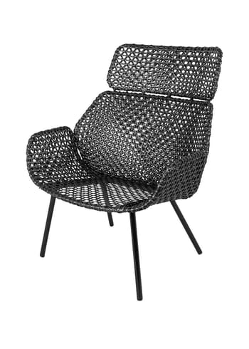Cane-line - Lounge stoel - Vibe Highback Stol - Cane-line Weave - Black/Graphite
