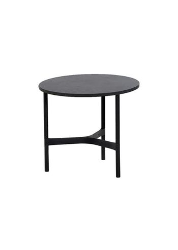 Cane-line - Lounge table - Twist Coffee Table - Small - Base: Lava Grey, Aluminium / Top: Fossil Grey, Ceramic