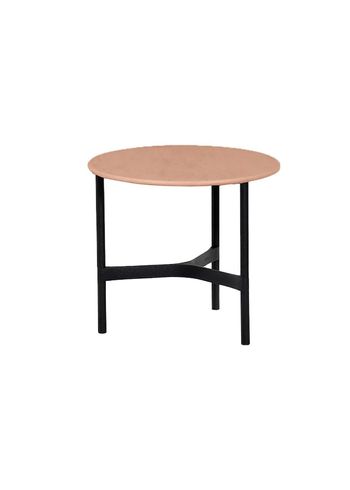 Cane-line - Lounge table - Twist Coffee Table - Small - Base: Lava Grey, Aluminium / Top: Terracotta, Ceramic