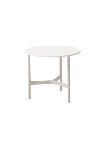 Cane-line - Mesa de sala de estar - Twist Coffee Table - Small - Base: White, Aluminium / Top: White, Cane-line HI-Core