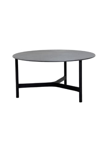 Cane-line - Lounge table - Twist Coffee Table - Lava Grey, Aluminium / Fossil Black, Ceramic - Large