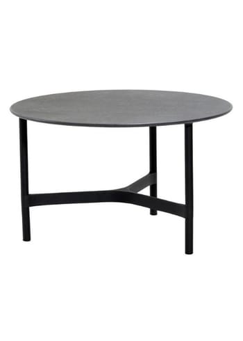Cane-line - Lounge table - Twist Coffee Table - Lava Grey, Aluminium / Fossil Black, Ceramic - Medium