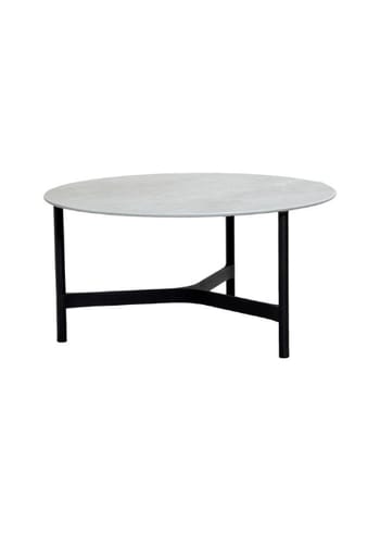 Cane-line - Lounge bord - Twist Coffee Table - Lava Grey, Aluminium / Fossil Grey, Ceramic - Large