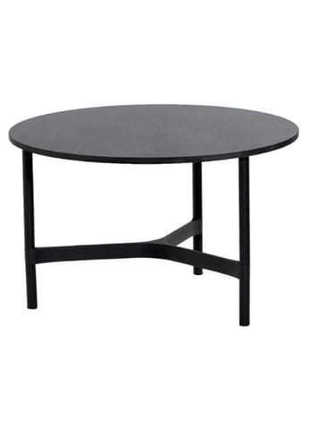 Cane-line - Lounge bord - Twist Coffee Table - Lava Grey, Aluminium / HPL, Dark Grey Structure - Medium