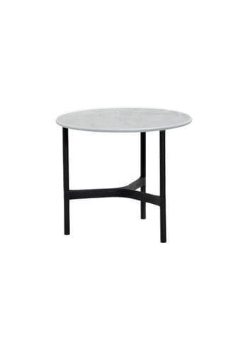 Cane-line - Lounge bord - Twist Coffee Table - Lava Grey, Aluminium / HPL, Dark Grey Structure - Small