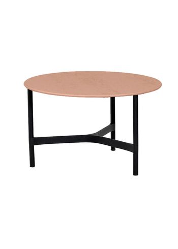 Cane-line - Lounge table - Twist Coffee Table - Lava Grey, Aluminium / Terracotta, Ceramic - Medium
