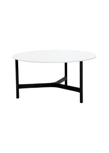 Cane-line - Table lounge - Twist Coffee Table - Lava Grey, Aluminium / White, Cane-line HI-Core - Large