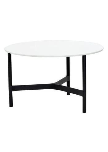 Cane-line - Lounge table - Twist Coffee Table - Lava Grey, Aluminium / White, Cane-line HI-Core - Medium