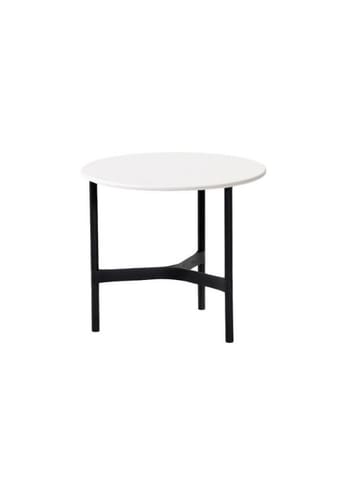 Cane-line - Table lounge - Twist Coffee Table - Lava Grey, Aluminium / White, Cane-line HI-Core - Small