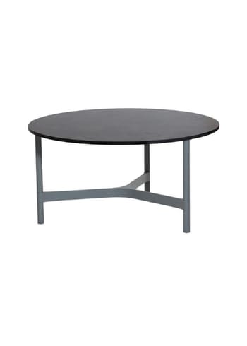 Cane-line - Table lounge - Twist Coffee Table - Light Grey, Aluminium / HPL, Dark Grey Structure - Large