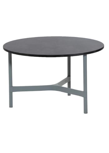 Cane-line - Lounge table - Twist Coffee Table - Light Grey, Aluminium / HPL, Dark Grey Structure - Medium