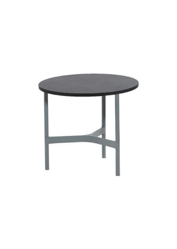 Cane-line - Table lounge - Twist Coffee Table - Light Grey, Aluminium / HPL, Dark Grey Structure - Small