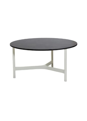 Cane-line - Lounge bord - Twist Coffee Table - White, Aluminium / HPL, Dark Grey Structure - Large
