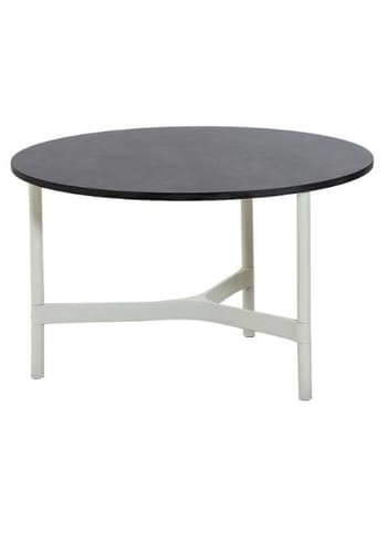 Cane-line - Lounge table - Twist Coffee Table - White, Aluminium / HPL, Dark Grey Structure - Medium