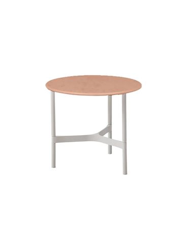 Cane-line - Table lounge - Twist Coffee Table - White, Aluminium / Terracotta, Ceramic - Small