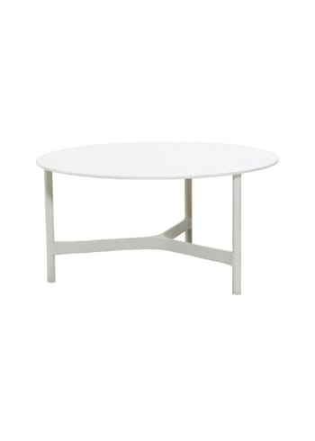 Cane-line - Lounge bord - Twist Coffee Table - White, Aluminium / White, Cane-line HI-Core - Large