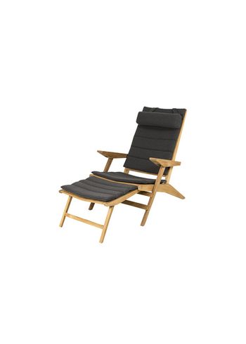 Cane-line - Lounge stoel - Flip Deck Chair - Dark Grey - cushion