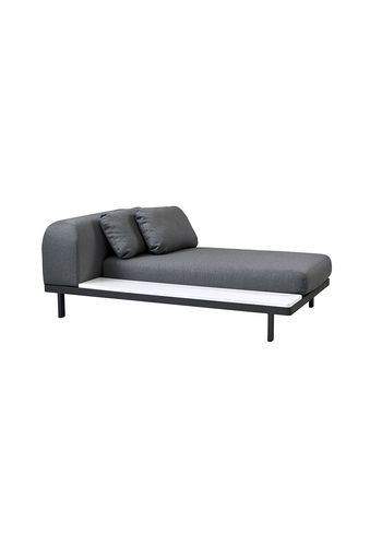 Cane-line - Sofá-lounge - Space 2 seater sofa module - Sofa: Grey Cane-line AirTouch / Back: White Cane-line HI-Core / Side: Grey Cane-line AirTouch