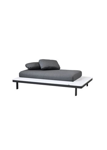 Cane-line - Couch - Cane-line 2 seater sofa module - Sofa: Light Grey Cane-line AirTouch / Back: White Cane-line HI-Core / Side: White Cane-line HI-Core