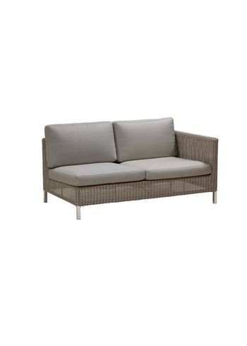 Cane-line - Sofá - Connect Dining lounge 2-seater Sofa Left Module - Taupe / Taupe