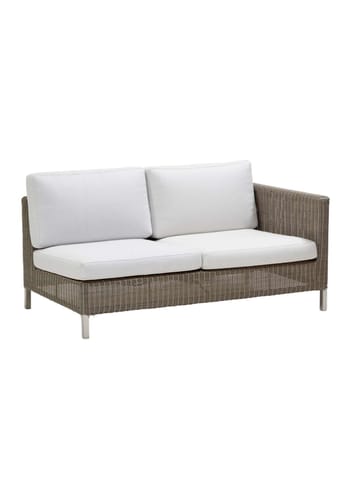 Cane-line - Sofa - Connect Dining lounge 2-seater Sofa Left Module - White / Taupe