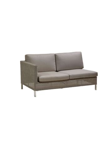 Cane-line - Sofa - Connect Dining lounge 2-Seater Sofa Right Module - Taupe / Taupe
