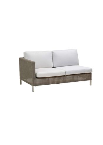 Cane-line - Soffa - Connect Dining lounge 2-Seater Sofa Right Module - White / Taupe