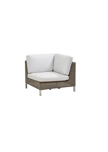 Cane-line - Sofa - Connect Dining lounge Corner Module - White / Taupe