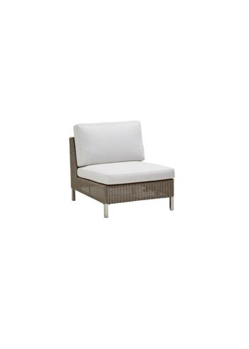 Cane-line - Sofa - Connect Dining Lounge Single Module - White / Taupe