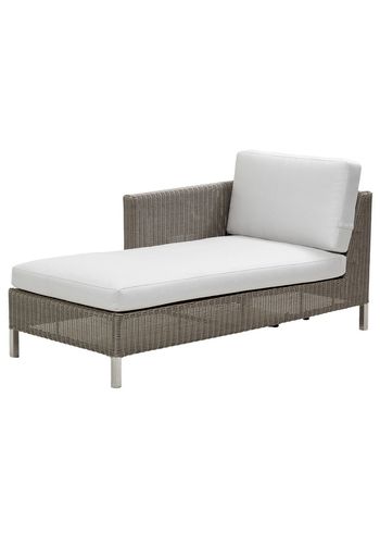Cane-line - Couch - Connect Modules - Sofa Chaise Lounge Module Right w/White Cane-line Natté Cushion