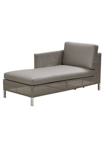 Cane-line - Couch - Connect Modules - Sofa Chaise Lounge Module Right w/Taupe Cane-line Natté Cushion