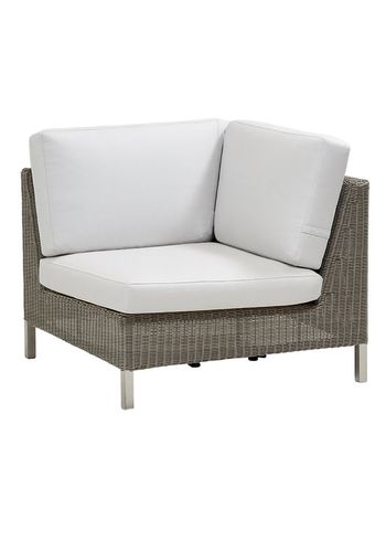 Cane-line - Couch - Connect Modules - Sofa Corner Module w/White Cane-line Natté Cushion