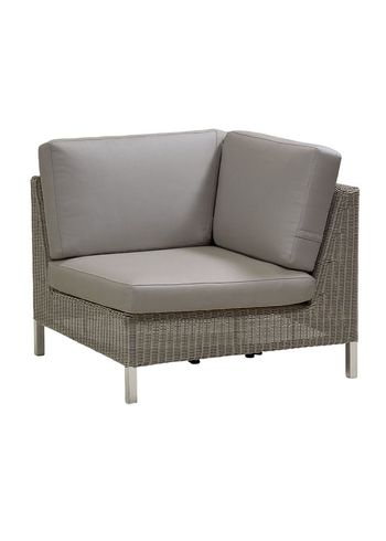 Cane-line - Couch - Connect Modules - Sofa Corner Module w/Taupe Cane-line Natté Cushion