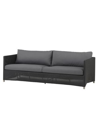 Cane-line - Couch - Diamond 3-pers. sofa - Graphite, Cane line weave ramme