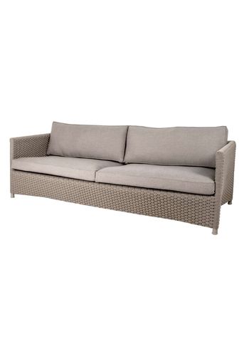 Cane-line - Couch - Diamond 3 pers. Sofa Taupe - Taupe