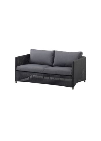 Cane-line - Couch - Diamond 2-pers. sofa - Graphite, Cane line weave ramme