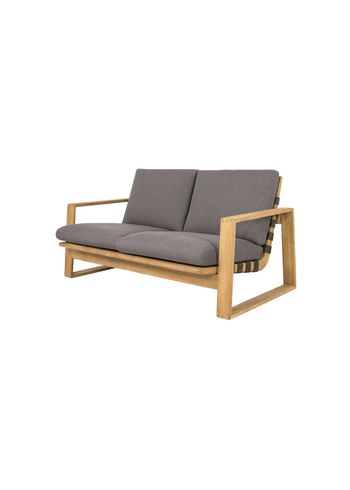Cane-line - Couch - Endless Soft 2-pers. Sofa - Dark Grey / Teak Legs