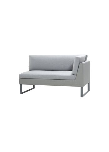 Cane-line - Sofa - Flex 2-pers. sofa, venstre modul - Cane-line Tex w/ Cane-line Natté, Light grey