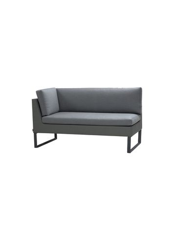 Cane-line - Couch - Flex 2-pers. sofa, højre modul - Cane-line Tex w/ Cane-line Natté, Light grey