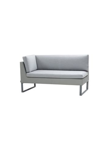 Cane-line - Sofa - Flex 2-pers. sofa, højre modul - Cane-line Tex w/ Cane-line Natté, Light grey