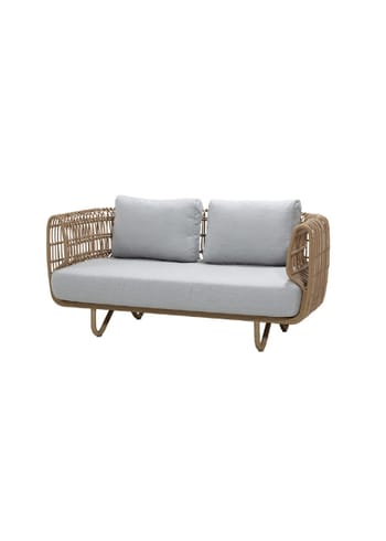 Cane-line - Couch - Nest 2-Seater Sofa - Outdoor - Natural/Cane-line Weave - Inkl. Cane-line Natté hynder